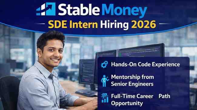 Stable Money SDE Intern Hiring 2026 official notification image