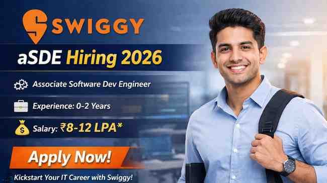 Swiggy Associate Software Development Engineer aSDE Hiring 2026 in Bangalore for freshers with salary details