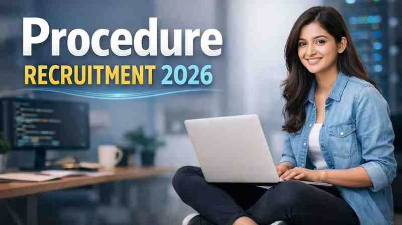 Procedure Recruitment 2026 DevOps Intern Remote India notification with woman working on laptop
