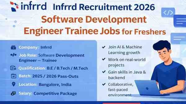 Infrrd Recruitment 2026 Software Engineer Trainee Jobs for Freshers