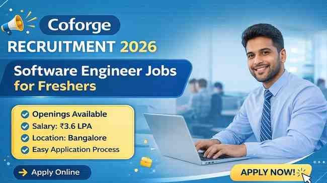 Coforge Recruitment 2026 Software Engineer Jobs for Freshers in Bangalore